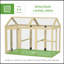 Poulailler, grand poulailler en bois, conception combinable avec perchoirs et portes pour l'extérieur, la cour, la ferme, 4,6 pi x 2,8 pi, bois naturel