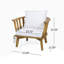Fauteuil club d'extérieur en bois d'acacia