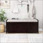Banc de rangement avec 3 portes en forme de volet, banc à chaussures avec coussin amovible et rangement caché