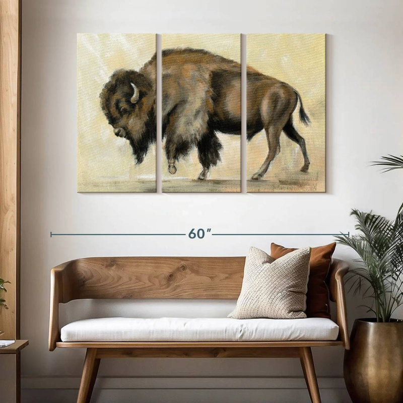 Brampt Bronze Buffalo, 32" H x 50" W