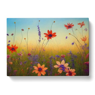 Mind Blowing Wildflowers Floral - Wrapped Canvas