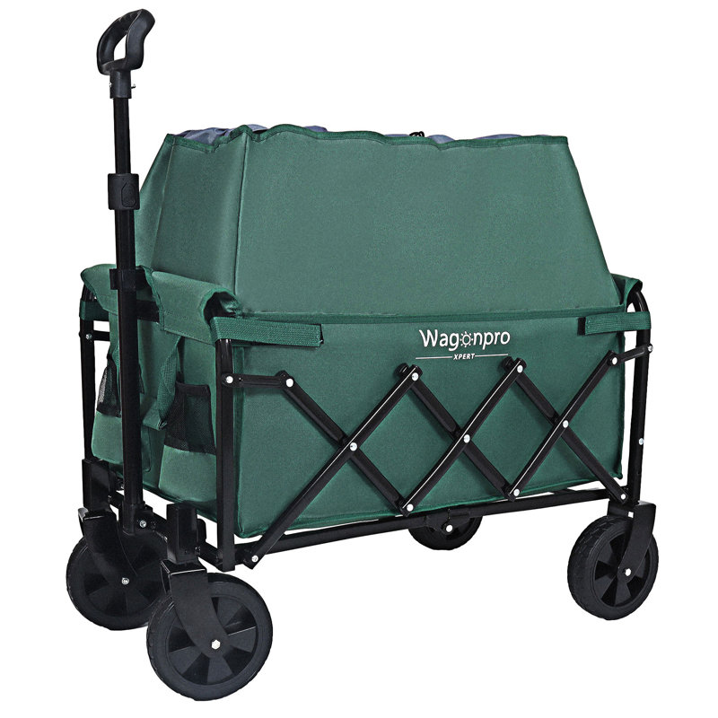 Expandable Dual-Layer Utility Wagon, Green