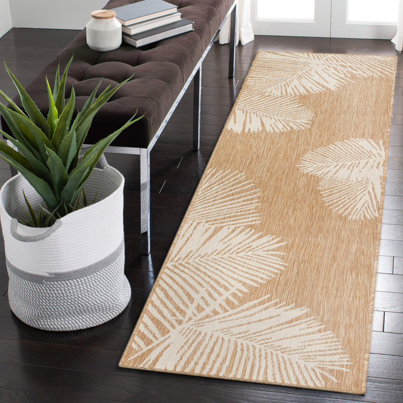 Tapis intérieur / extérieur sable Saldanha, Tapis de couloir 1 pi 11 po x 7 pi 6 po