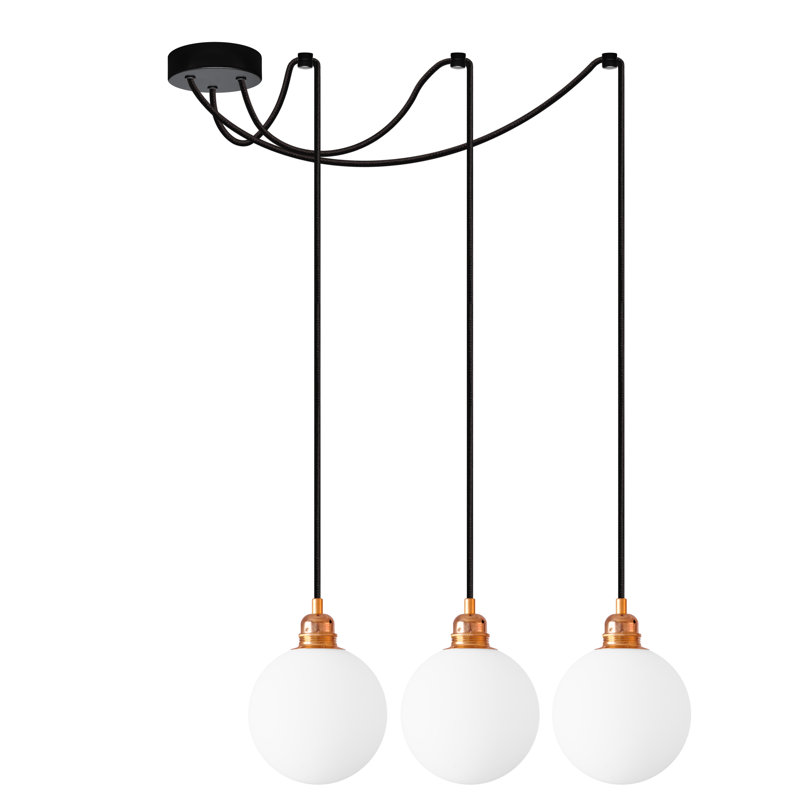 Ruithero 3 - Light Cluster Pendant, Copper/Black, 371.5cm H x 55cm W x 55cm D