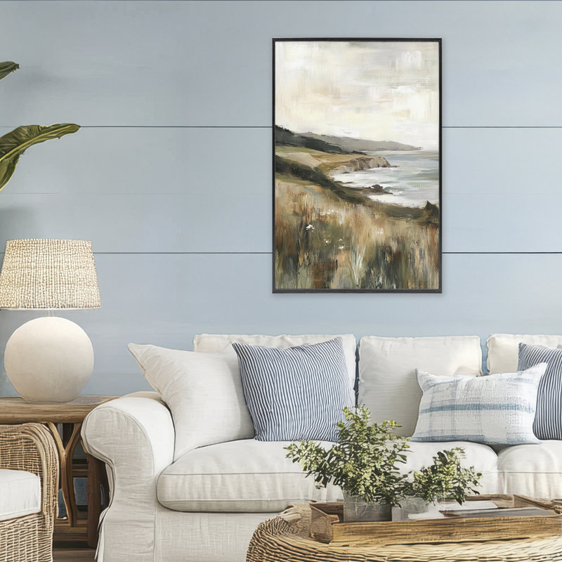 Impression sur giclée encadrée par Northern Coast Cliffside, design par Petal Prints Design, 30 x 20