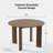 30“H Round Wood Dining Table Kitchen Table with 4 Legs-1933433821-1933433816