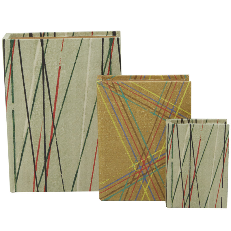 Boîte à livres traditionnelle 3 pièces Cortland, Brun / gris