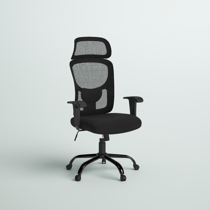 Black Ergonomic Big and Tall Mesh Office Chair with Lumbar Support