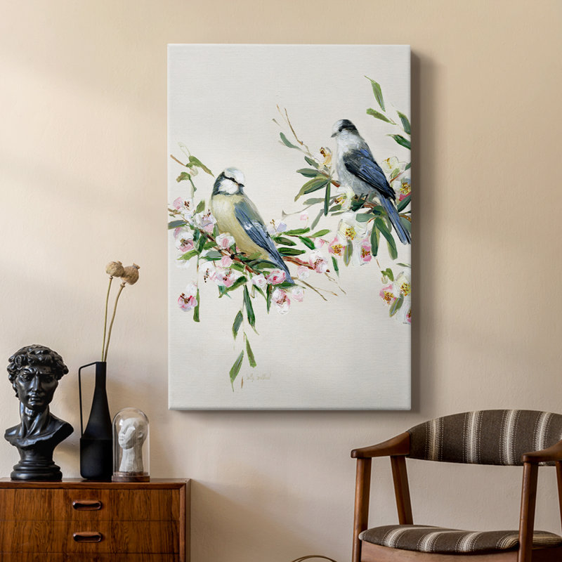 Songbird Duo I -Custom Wrapped Gallery Cavas, 48" H x 32" W