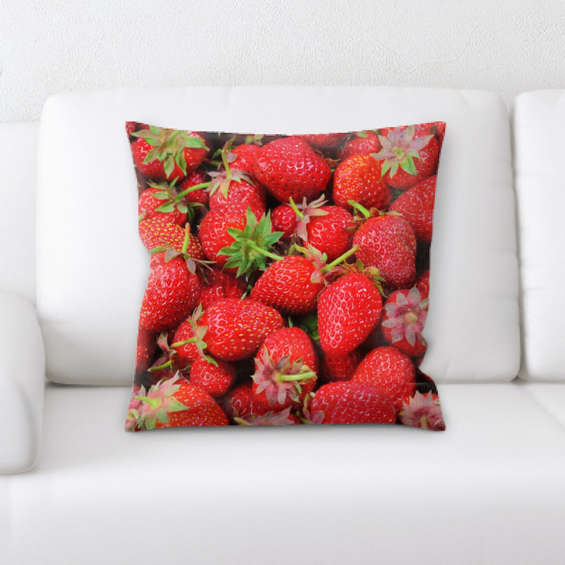 Housse et insert de coussin carré Strawberries