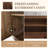 36" Walnut Freestanding Bathroom Vanity Cabinet With Countertop, No Sink-1865644536