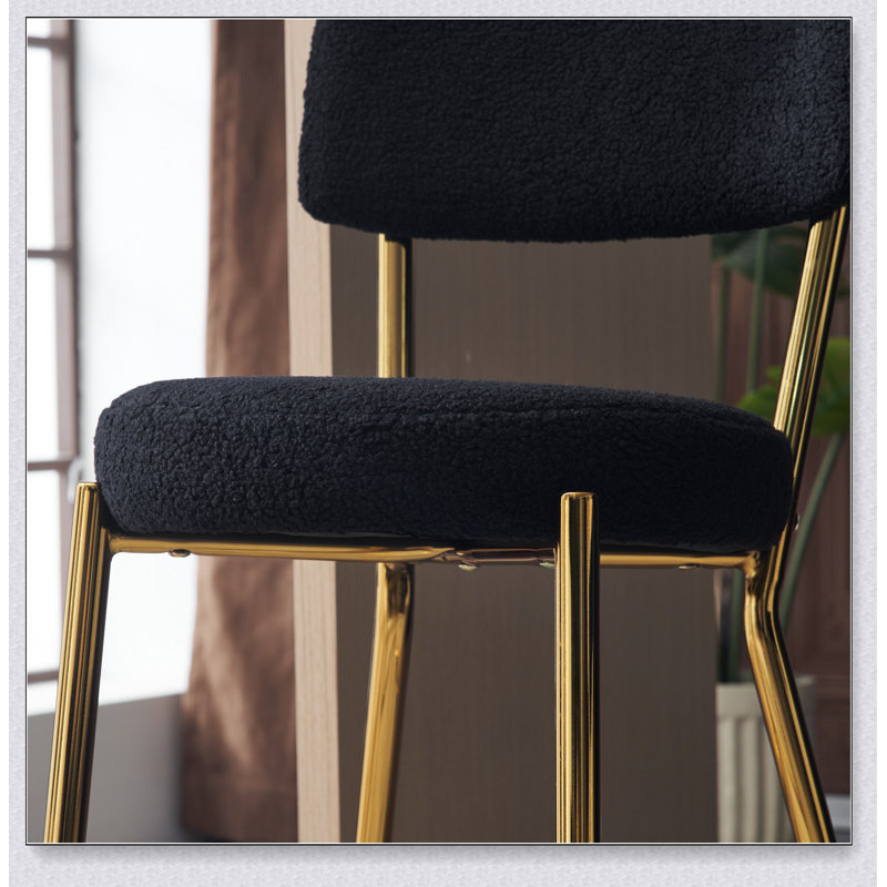 Tabouret de comptoir Mylhana, Noir
