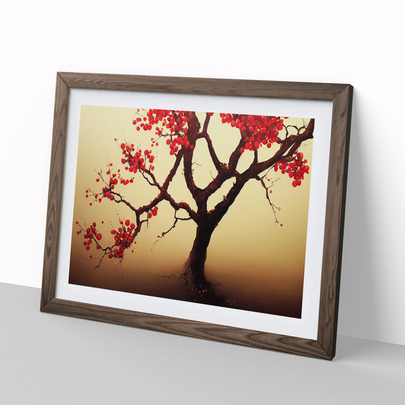 Attractive Apple Tree - Framed Print, Walnut, 25cm H x 34cm W x 2cm D