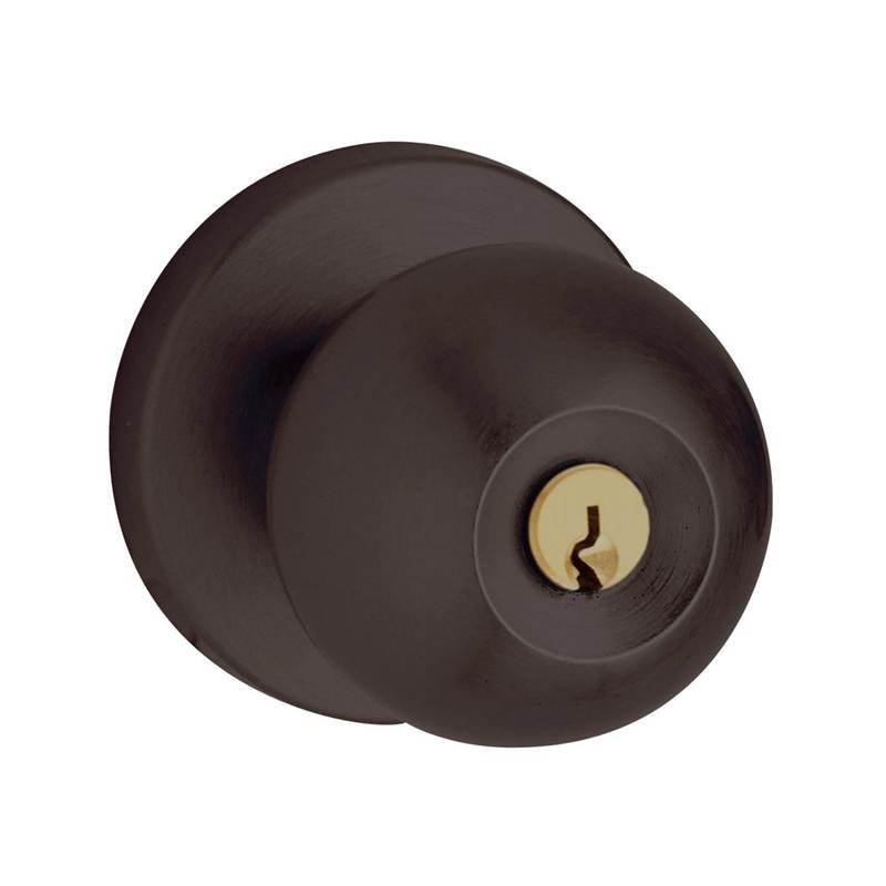 Contemporary Keyed Door Knob with Emergency Egress, Yes, Oil Rubbed Bronze, Keyed Alike