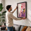 Woman in Thought Modern - Framed Print-1008874496-1008874503