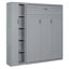 Lit escamotable double pleine grandeur avec tablettes, garde-robe et lumières DEL-92700609-92700608
