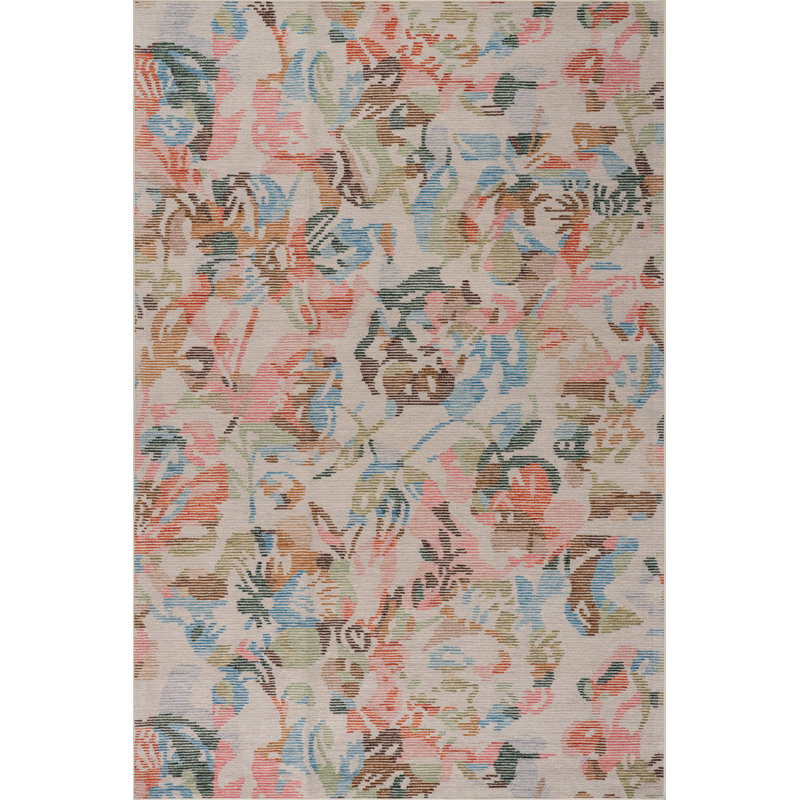 Bloom Multi Machine Printed Washable Rug, Rectangle 8'6" x 11'6"