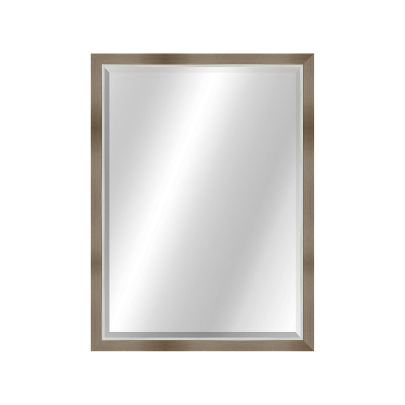 Metropolis II Rectangle Wall Mirror, Gray/Silver, 43.75" x 33.75"
