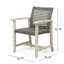 Chaise de salle à manger en bois et osier Hampton (ensemble de 2)-607840540