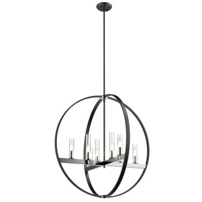 Lustre unique en forme de globe à 8 lumières Tarah