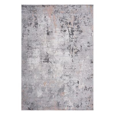 Collection 2X3 Grey / Multi / Abstract Doormat Rug
