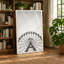 Ferris Wheel Geometry Minimalist - Wrapped Canvas-1733522210-1733522236