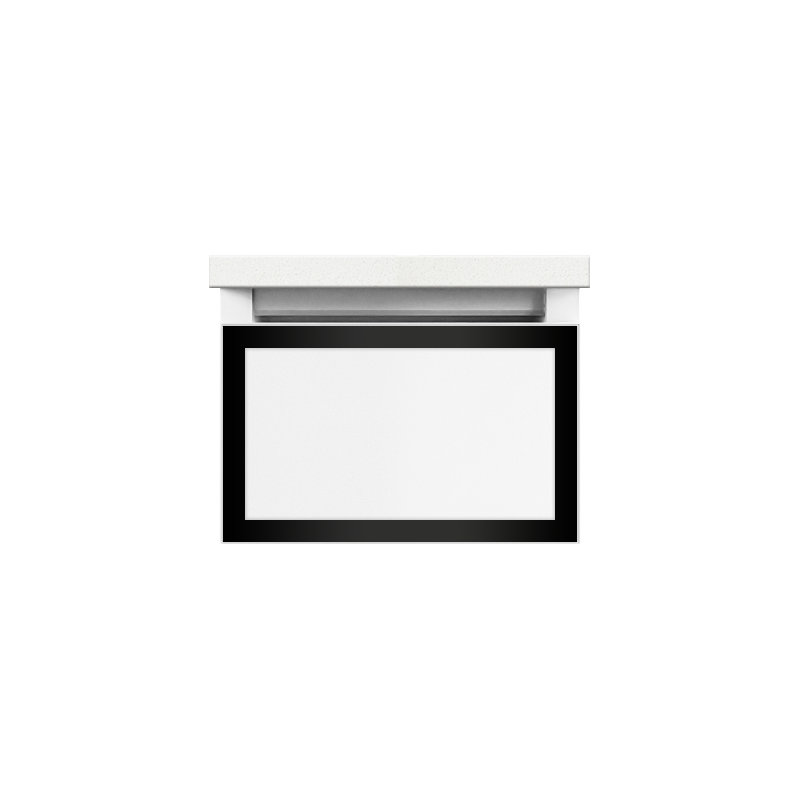 Profiles Framed 12.13" Single Bathroom Vanity Base, Black/Matte Gold, Yes, Full Drawer