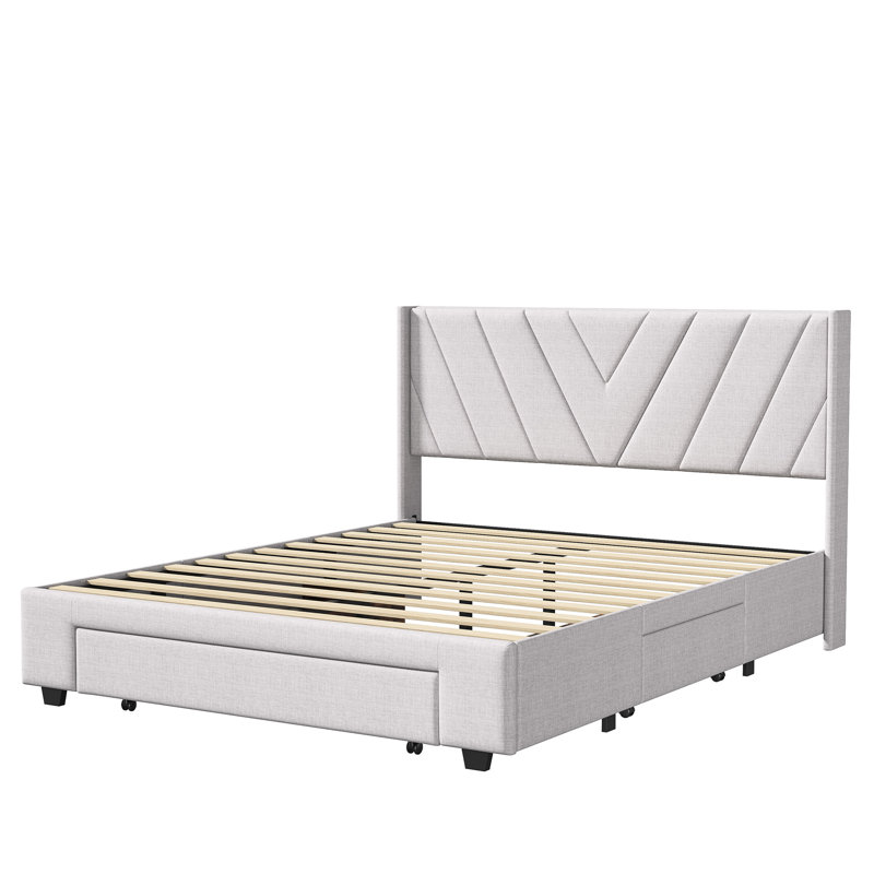 Upholstered Storage Bed, European Double (140 x 200 cm)