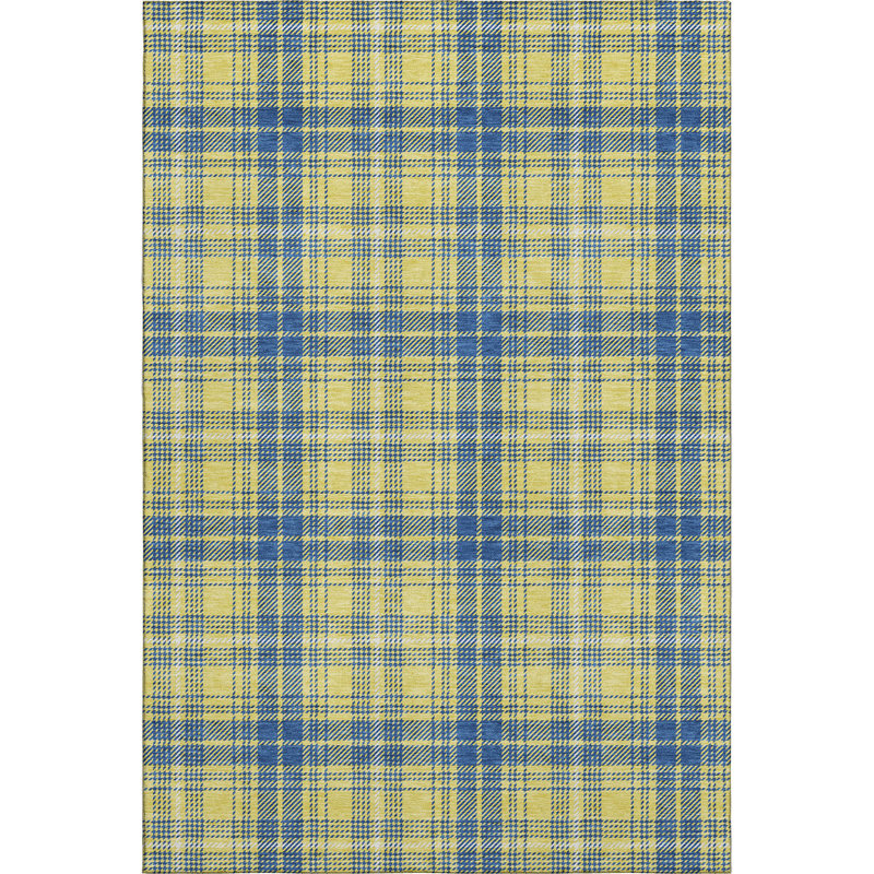 Premium Machine Washable Natoma AMF993 Plaid Rug, Rectangle 9' x 12'