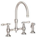 Chesterfield Kitchen Bridge Faucet with Side Spray