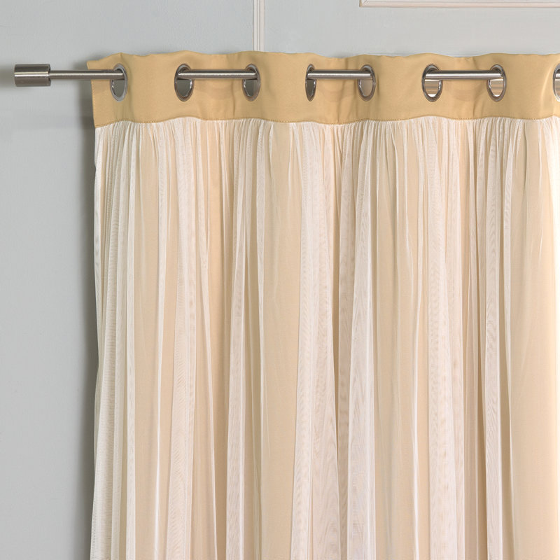 Croyden Blackout Single Curtain Panel, Wheat