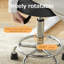HDHNBA Height Adjustable Swivel Drafting Stool With Backrest Footrest And Thick Cushion-587994060