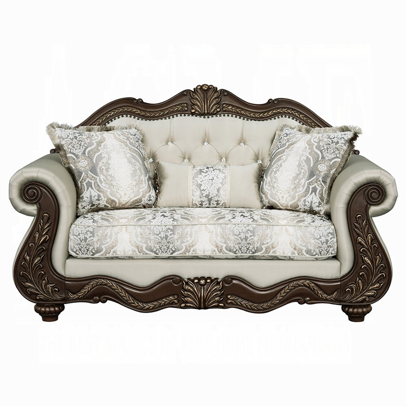 Causeuse en tissu beige Pierce