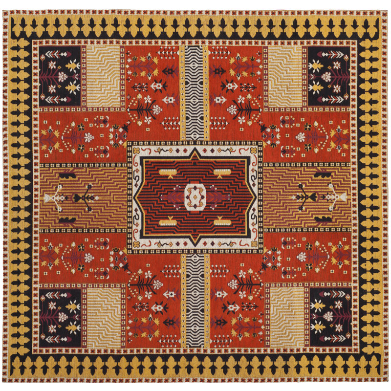Estep Performance Geometric Rug, Square 6'