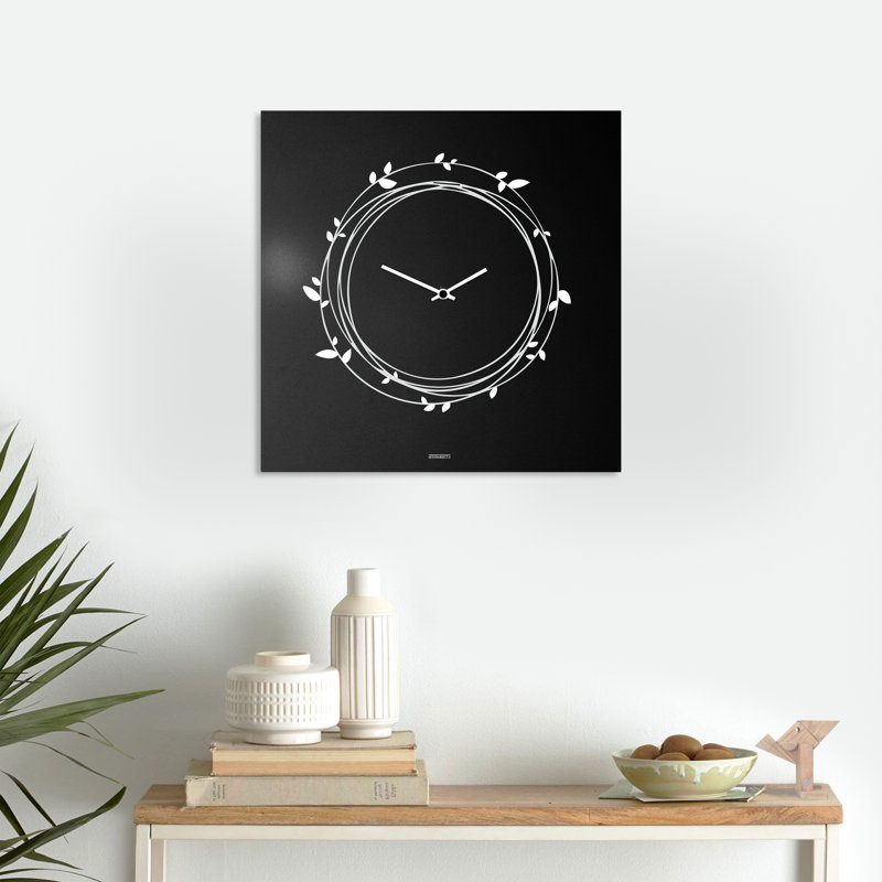 Dursley Metal Wall Clock, Black/White