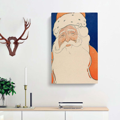 Vintage Illustration Of Father Christmas - Wrapped Canvas