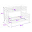 Lit simple superposé au-dessus de grand lit simple en bois avec motif détachable-331536747