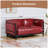 Faux Leather Loveseat-1577738035