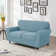 Elastic Textured Grid Separate Box Cushion Loveseat Slipcover