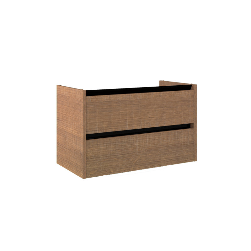 Mcelfresh 82cm Single Bathroom Vanity Base Only, Oak Brown