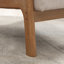 Linen Armchair with Lumbar Pillow, Solid Wood Frame Accent Chair, Cosy Reading Chair for Living Room-509239902