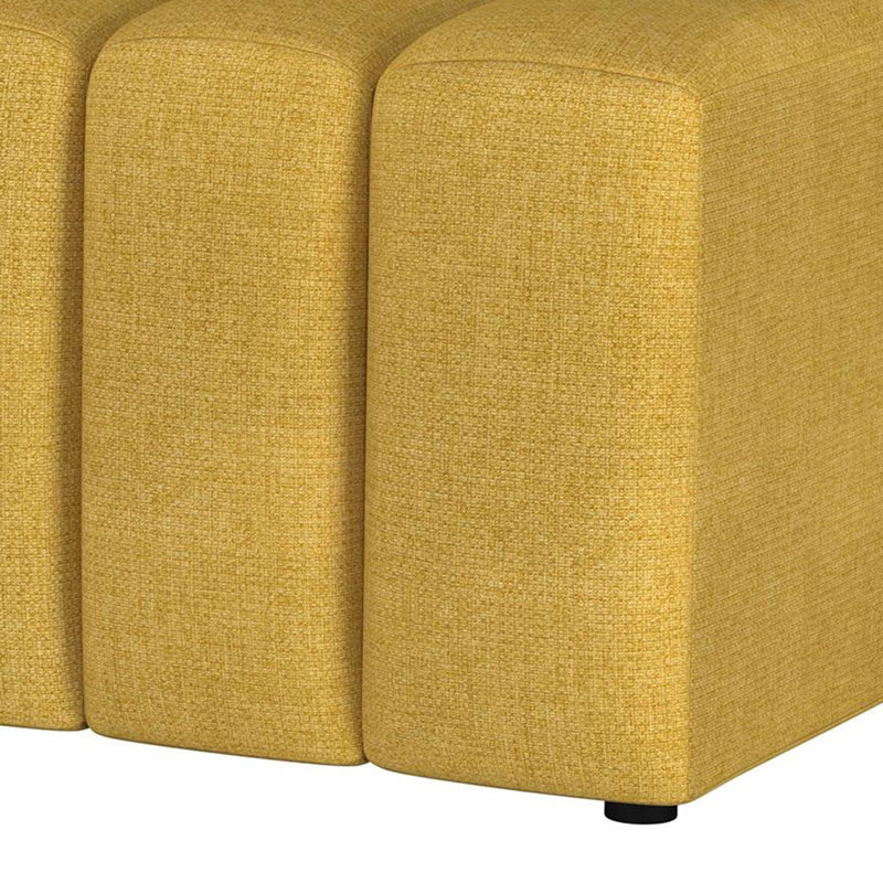 Tissu d'ameublement capitonné en tissu gris anthracite, Jaune