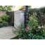 Dunster House Talia Wooden Garden Tool Shed, W4' x D2' / W1.5m x D0.5m, Outdoor Storage Box with Shelf & Tool Rail, Natural Timber Finish, Superfelt Included