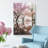 Reflection Of The Pink Blossom Trees - Wrapped Canvas Print-56663893