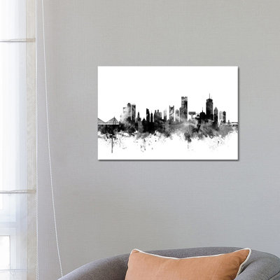 Boston, Massachusetts In Black & White II by Michael Tompsett - 1 Piece Wrapped Canvas Wall Art