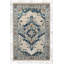 Vintage Blue Patterned Woven Base Machine Washable Rug-1002460753