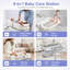 Table à langer 2 en 1 pliable pour baignoire et couches pour bébé, station de chambre de bébé portative à hauteur réglable avec 4 roues, coussin imperméable et support de rangement pour les nouveau-nés