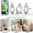 3PCS Thinker Statue Decor Abstract Art Sculpture, Resin Collectible Figurines for Home Living Room Office Shelf Decoration, Gifts Ideas, Silver-1018764014