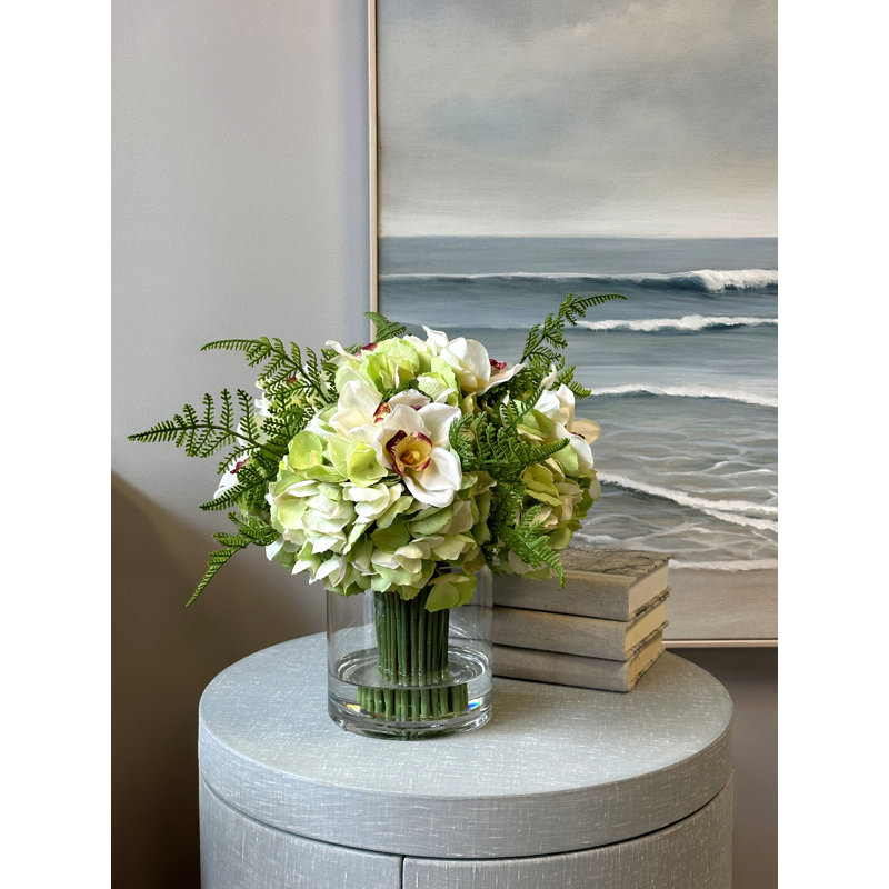 Silk Orchid Faux Floral in Vase