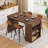 Counter Height Dining Table With Storage, Rectangular Bar Table With Drawer And Wine Rack-321598101-308683672
